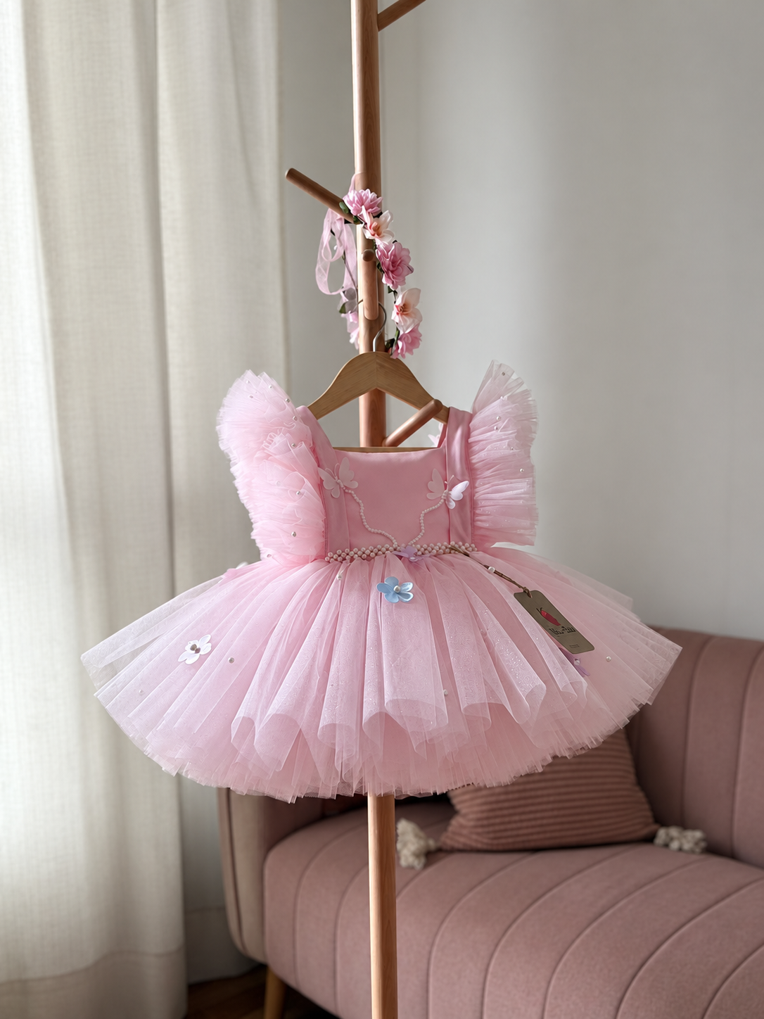 Vestido hada rosa bebe