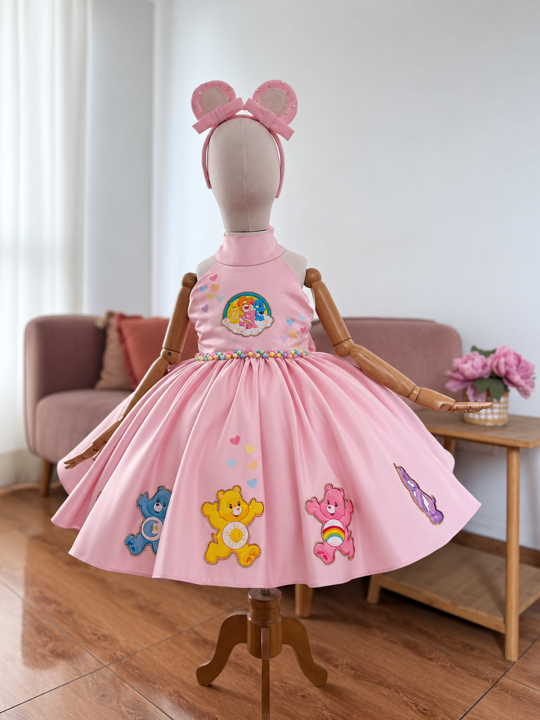 Vestido rosa ositos cariñositos